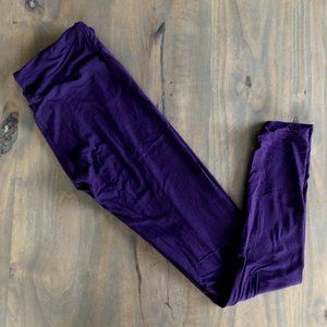 Girls Size 10-Adult S (4) Purple Solid Color Leggings